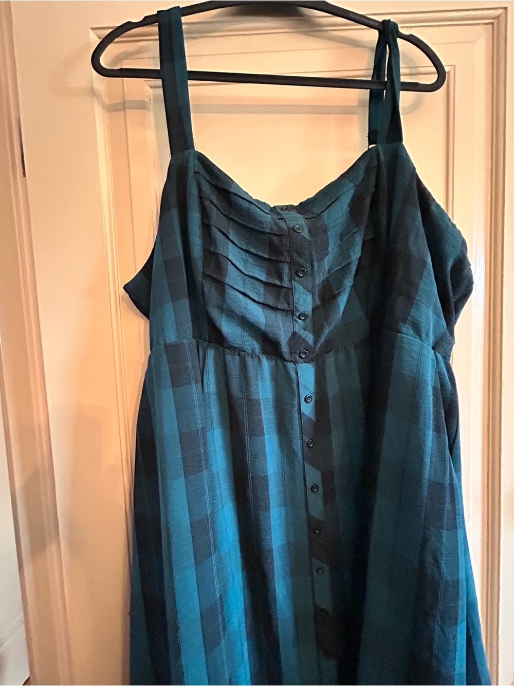 Torrid Green and Black Plaid Midi Dress